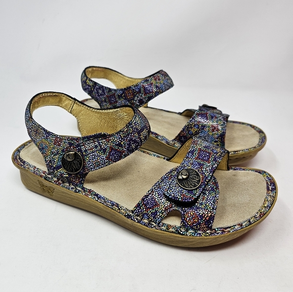 Alegria Shoes - Alegria Vienna Aztec Dottie Sandal Slingback Multicolor Womens Size 37 US 7-7.5